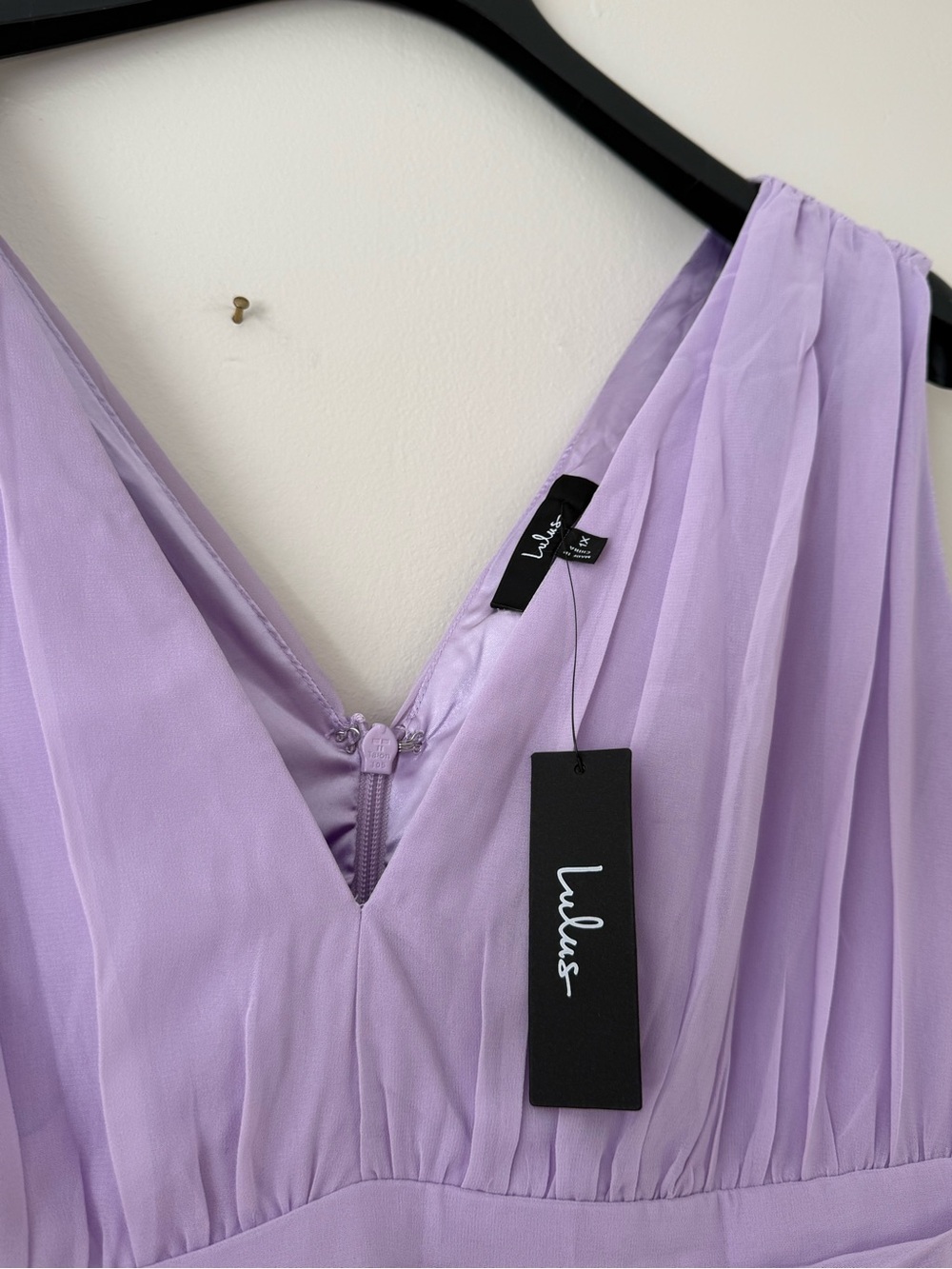 Lulus Lavender Pastel Purple Tiered Maxi Dress 1X NWT Evening Gown Wedding Guest - Picture 5 of 12